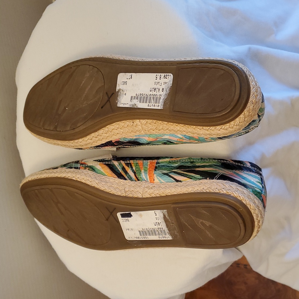 Anne Klein Iflex Stefana Tropical Hawaiian Print Jute Loafers Flats, Size 8.5 M - Picture 6 of 11